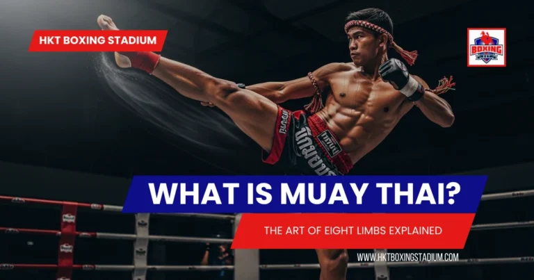 Professional Muay Thai fighter demonstrating powerful roundhouse kick technique