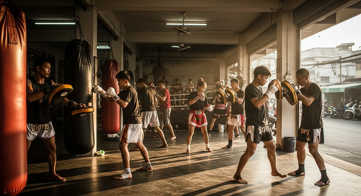 muay thai gym training session muay thai gym training session