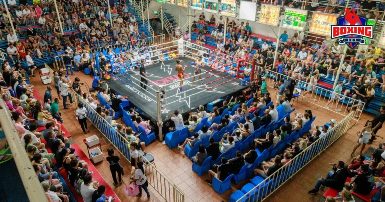 Bangla Boxing Stadium fight night with the ring and crowd