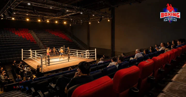 Ringside and tiered Stadium seating around the ring at Bangla Boxing Stadium in Patong