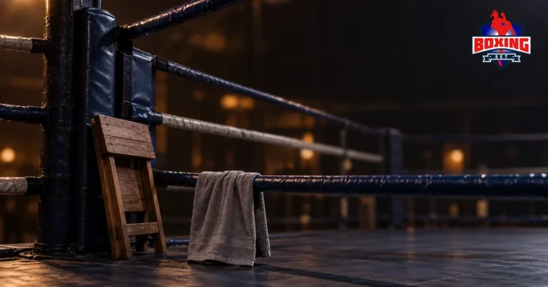 An empty ring at Patong Boxing Stadium between fight nights